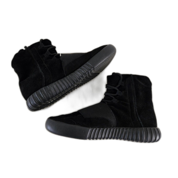Adidas Yeezy Boost 750 Sneaker Men Size 8 Triple Black Style BB1839 - Picture 4 of 6